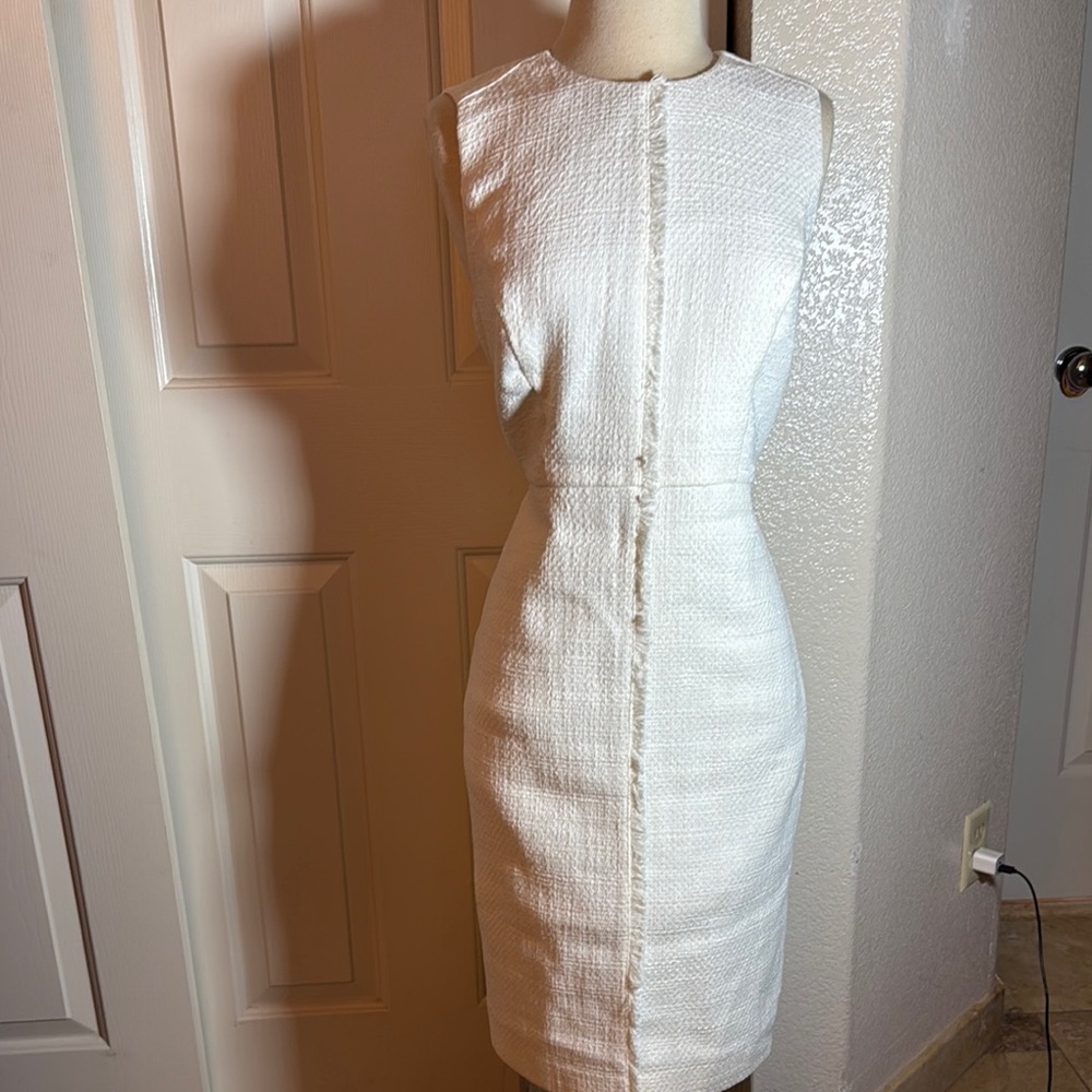 Ann Taylor White Sheath Mini Dress